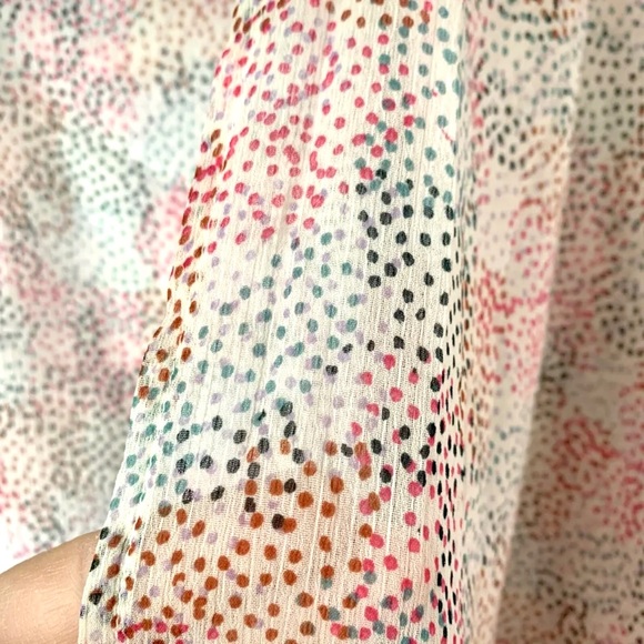 LC Lauren Conrad | Open Back Duster Lightweight One Size (OS) Polka Dot Print - Picture 6 of 7